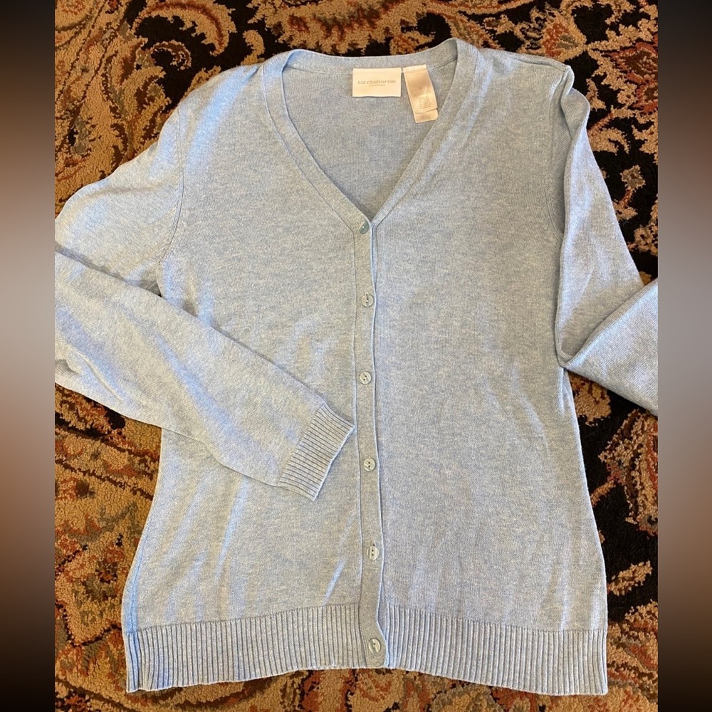 Liz Claiborne Soft Blue Women's Cardigan size small